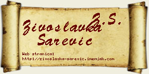 Živoslavka Sarević vizit kartica